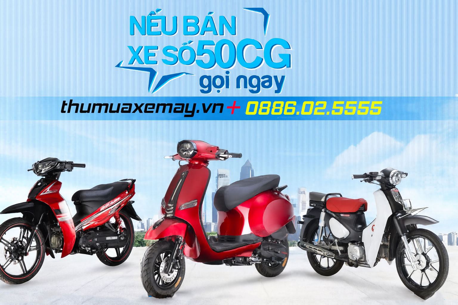 Thu mua xe máy 50cc, thu mua xác xe máy