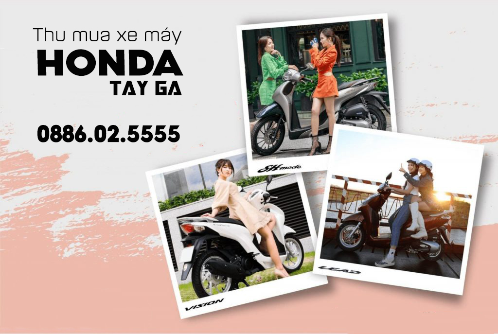Thu mua xe máy Honda tay ga cũ, cũ hỏng