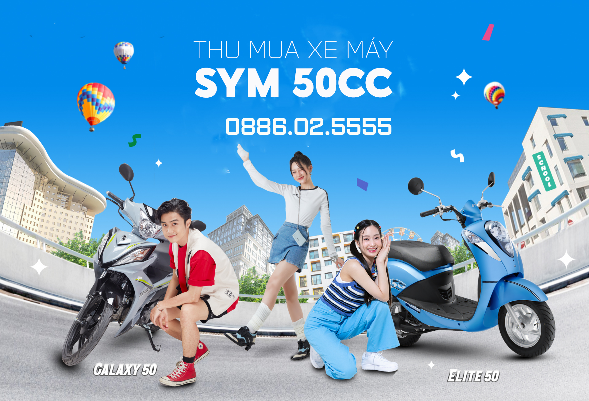 Thu mua xe máy Sym 50cc, thu giá cao