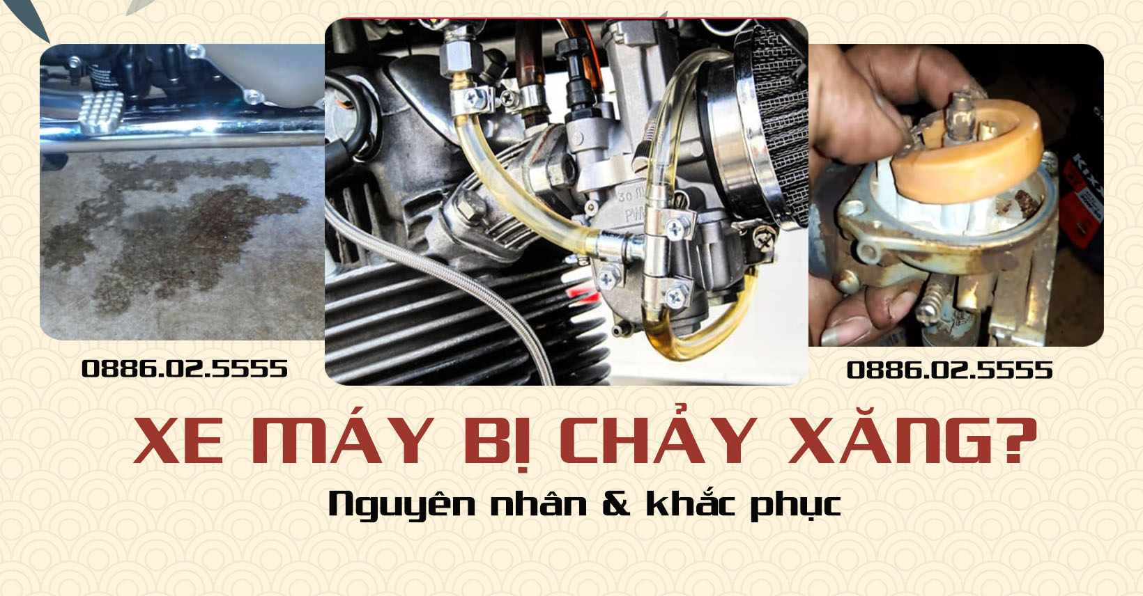 Xe máy bị chảy xăng, nguyên nhân và cách khắc phục
